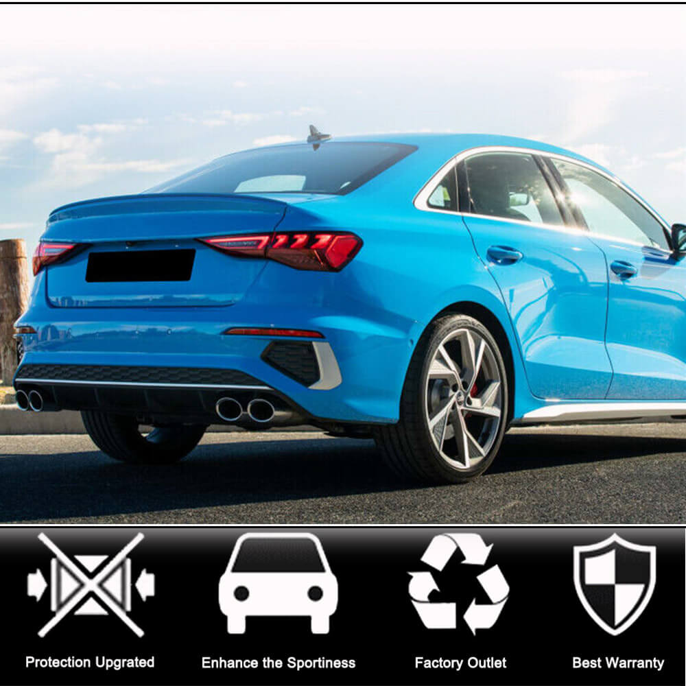 Rear bumper diffuser V1 (for S-Line Sedan 2020-2023, Carbon) for Audi A3 2020- - image 2