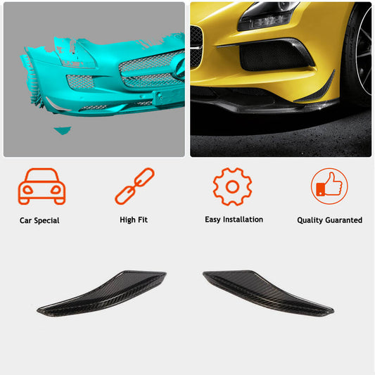 Front Bumper Flaps V1 Carbon for Mercedes SLS C197 2010-2014 - image 2