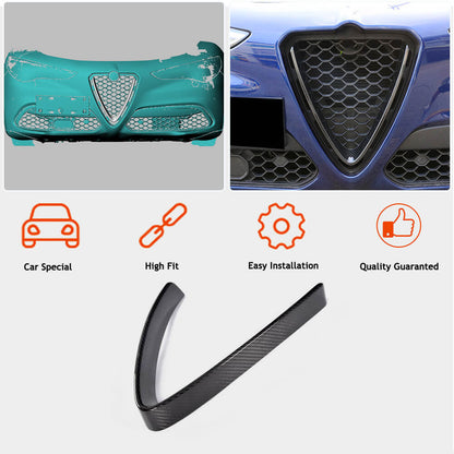 Front Grille Cover (2017-2023, Dry Carbon) for Alfa Romeo Stelvio 2016- - image 2