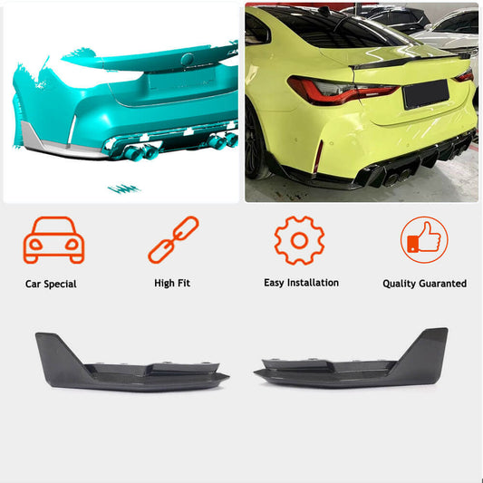 Rear Bumper Splittesr Dry Carbon Fiber V3 (for G82/G83) for BMW 4 series G22/23/26 2020- - image 2