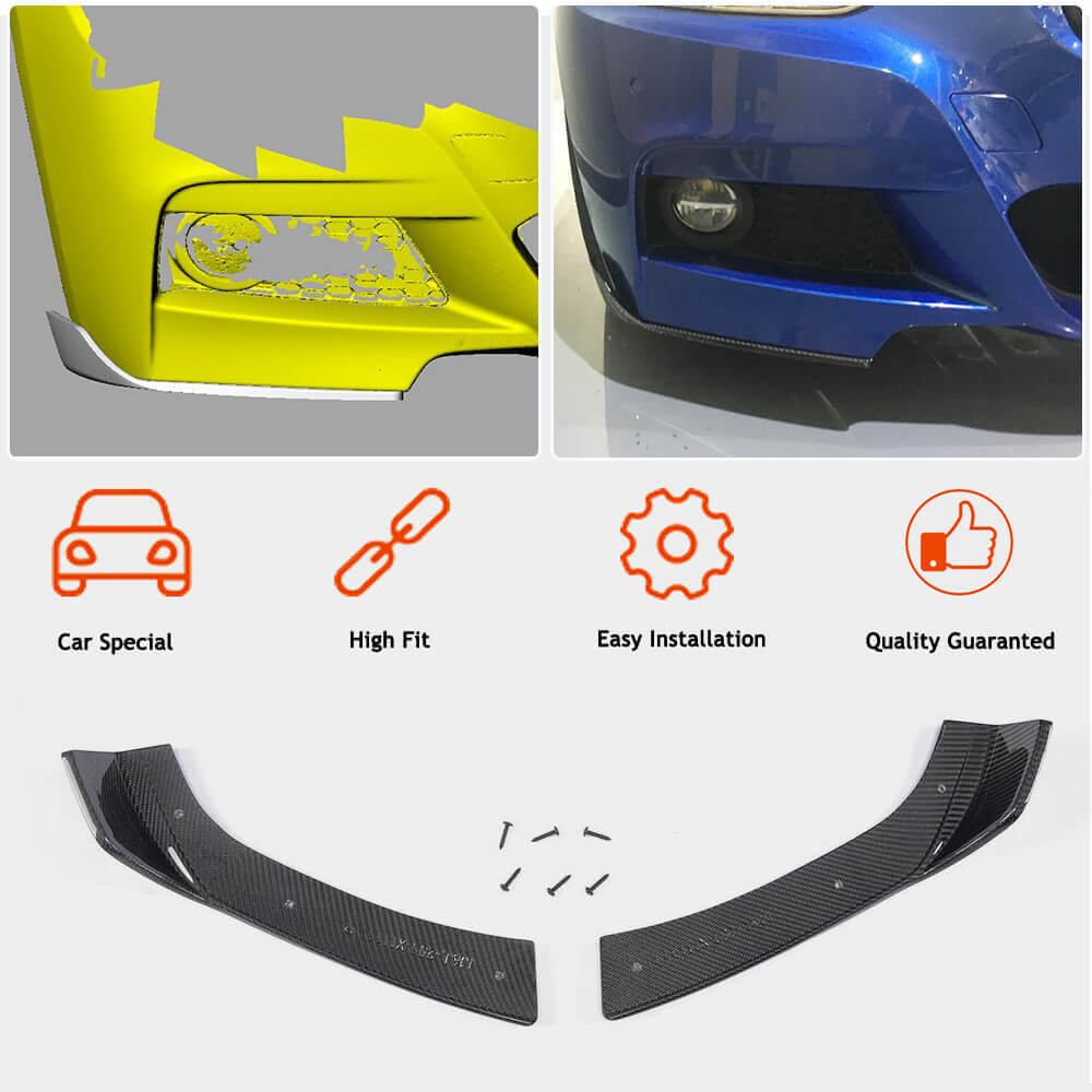 Front Bumper Flap Extensions (for F30 M-Sport, Carbon) for BMW 3 Series F30/F31 2012-2019 - image 2