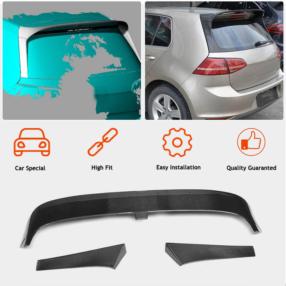 Spoiler V2 (for Base/R-Line HB, Carbon) for Volkswagen Golf 7/E-Golf 2012-2020 - image 2