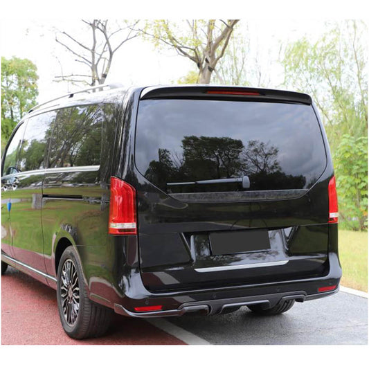 Rear bumper diffuser V3 (for V-Class 2014-2019, Carbon) for Mercedes Vito / V-class W447 2014↗ year - image 2