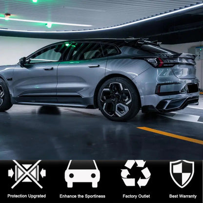 Covers on the rear bumper (2021-2024, Carbon) for Zeekr 001 - image 2