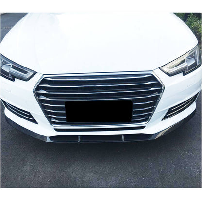 Front bumper lip spoiler Lip V1 (for Base Sedan 2015-2019, Carbon) for Audi A4 B9 2015-2024 - image 2