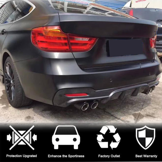 Rear Bumper Diffuser Carbon Fiber V4 (for F34 M-Sport) for BMW 3 series F-30/31/34 2012-2019 - image 2