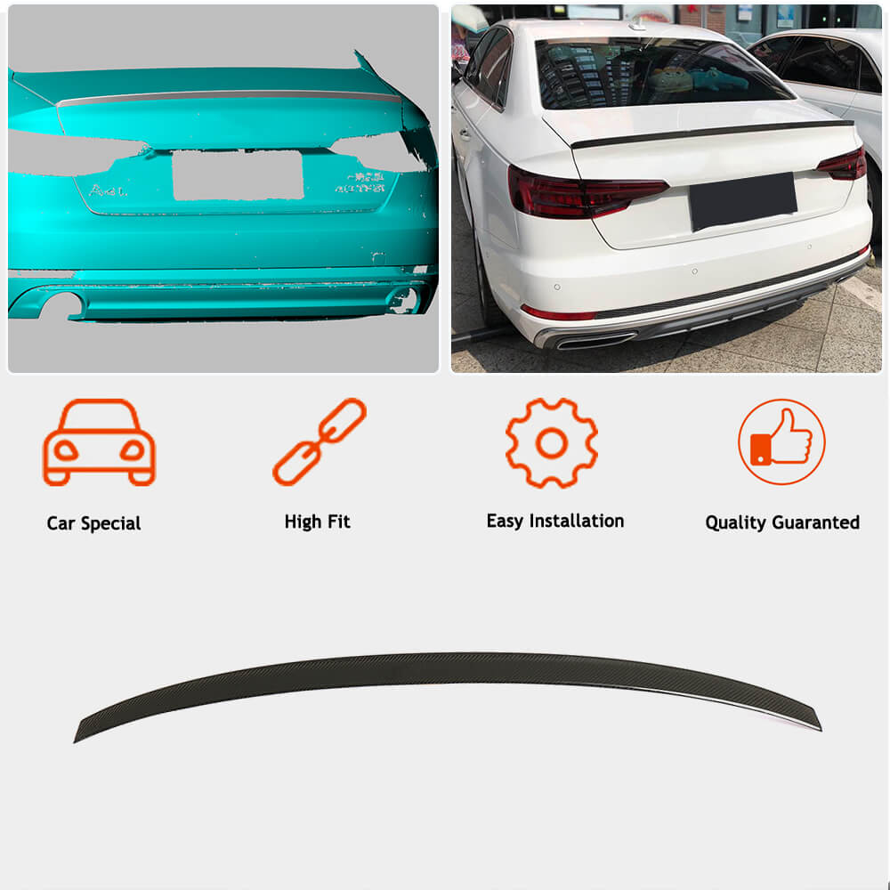 V7 Spoiler (for Sedan, Carbon) for Audi A4 B9 2015-2024 - image 2