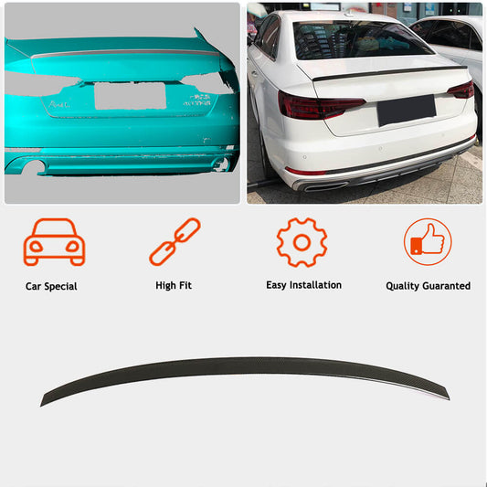 V7 Spoiler (for Sedan, Carbon) for Audi A4 B9 2015-2024 - image 2
