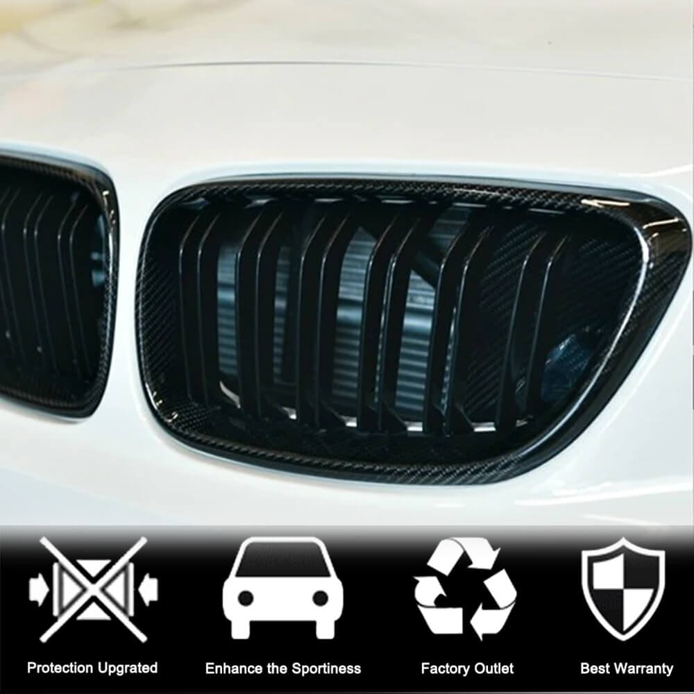 M-Look Kidney Grilles (Carbon) for BMW 2 Series F22/F23 2014-2021 - image 2