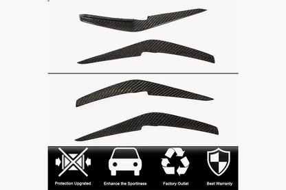 Front bumper trims (for S-Line 2019-2024, Carbon) for Audi A4 B9 2015-2024 - image 2