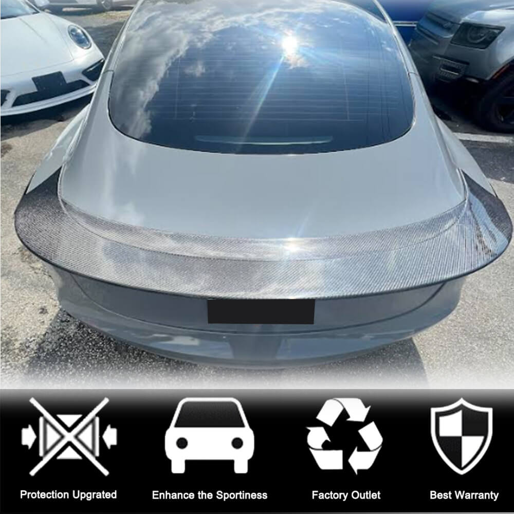 Rear Trunk Spoiler Carbon Fiber V9 (2016-2022) for Tesla Model 3 - image 2
