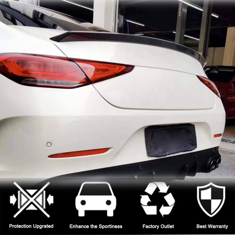 Spoiler V6 (2018-2020, Carbon) for Mercedes CLS C257 2018- - image 2