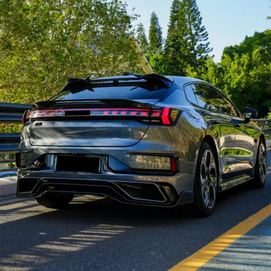 Rear bumper diffuser (2021-2024, Carbon) for Zeekr 001 - image 2