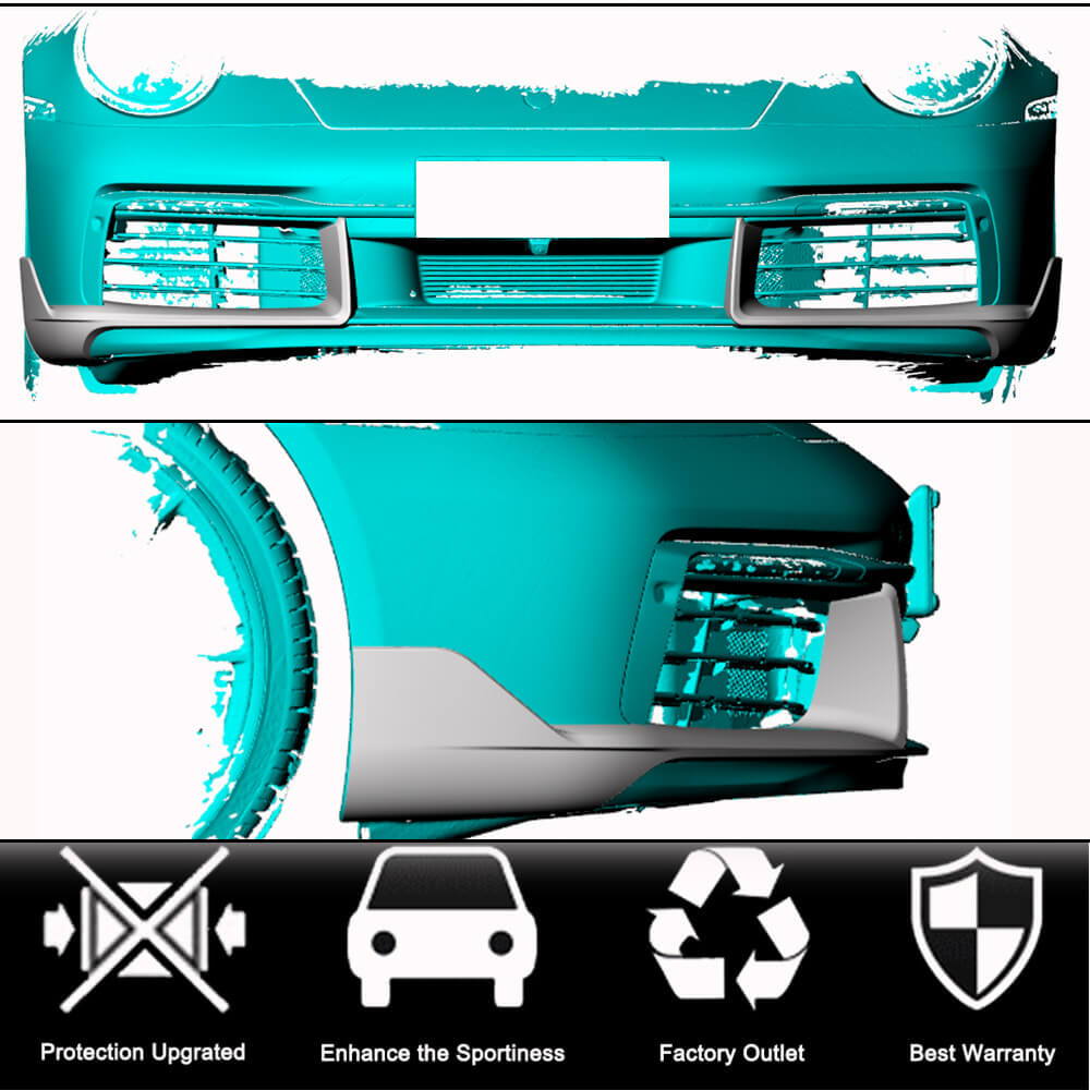 Carbon Front Bumper Flaps for Carrera 4 S 4S for Porsche 911 2018- - image 2