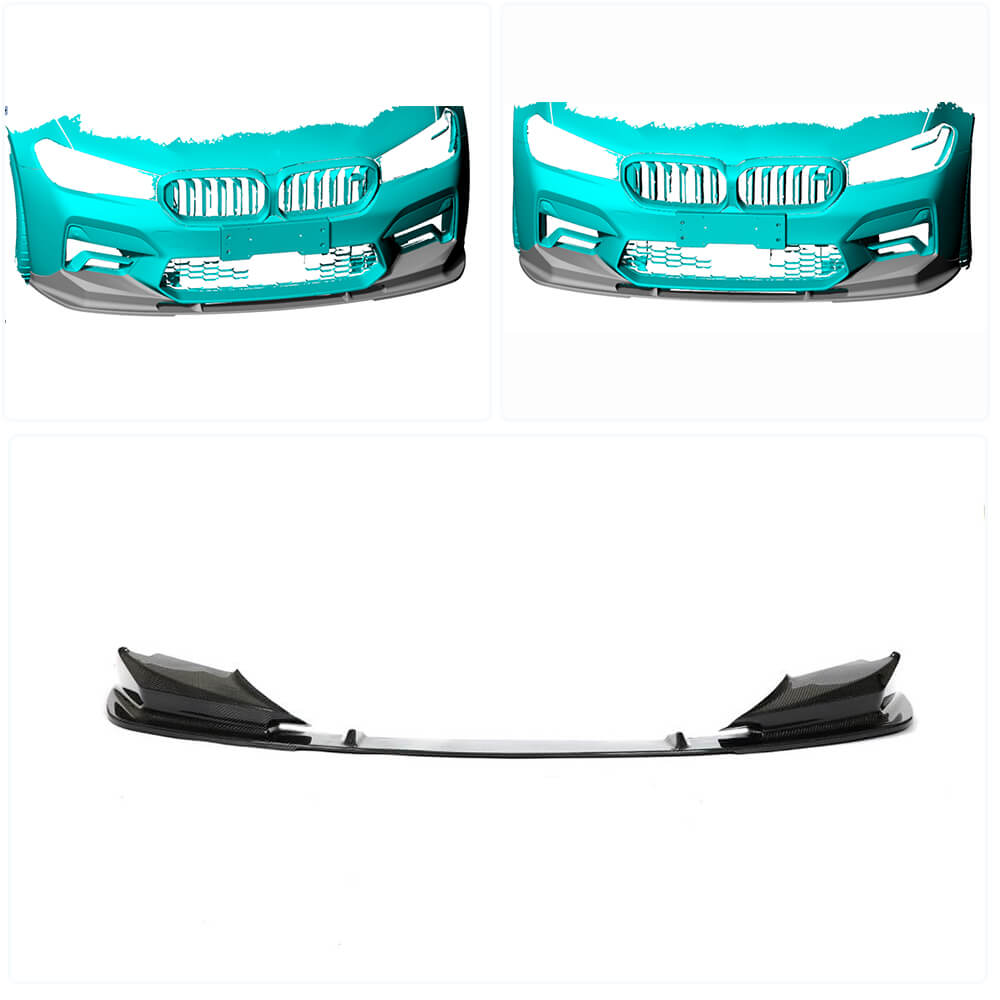 Front Bumper Lip V2 for M5 F90 2020-2024 Carbon for BMW 5 Series G30/G31 2017-2023 - image 2