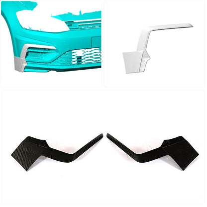 Covers on the front bumper (R/R-line HB 2017-2020, Carbon) for Volkswagen Golf 7/E-Golf - image 2