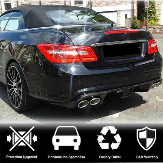 Rear bumper diffuser (for E63 AMG 2009-2013, Carbon) for Mercedes E-class coupe C207 2010-2017 - image 2
