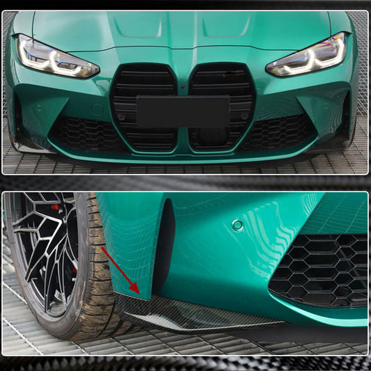 Front Bumper Flap Extensions (for G82/G83, Carbon) for BMW 4 Series G22/23/26 2020- - image 2