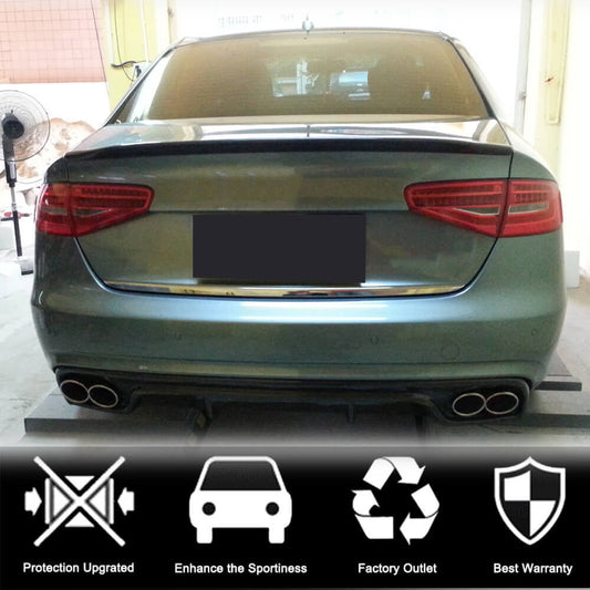 Rear Bumper Diffuser (for Base 2011-2015, Carbon) for Audi A4 B8 2007-2015 - image 2