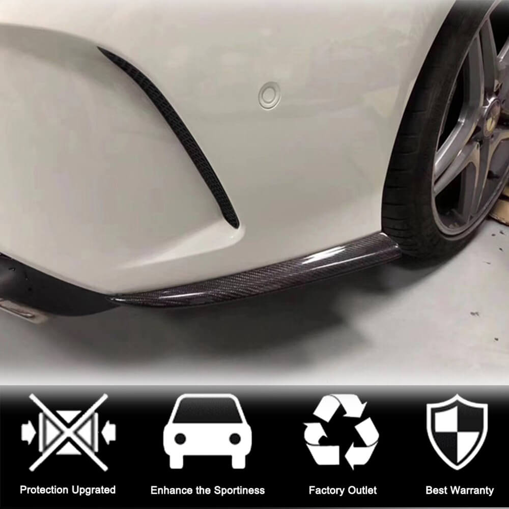 Covers on the rear bumper V3 (for AMG-Line / CLA45 AMG SD, Carbon) for Mercedes CLA C117 2013-2019 - image 2