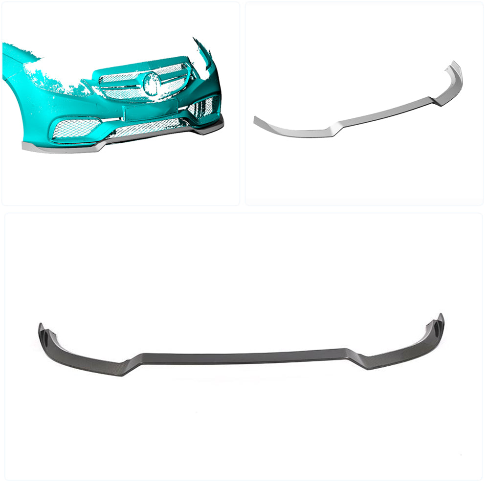 Cover on the front bumper Lip (for E63 AMG 2013-2016, Carbon) for Mercedes E-class W212 2009-2016 - image 2