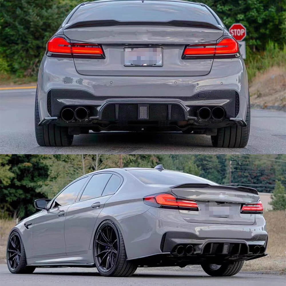 Rear Trunk Spoiler Dry Carbon Fiber V11 (SD) for BMW 5 Series G30/31 2017-2023 - image 2
