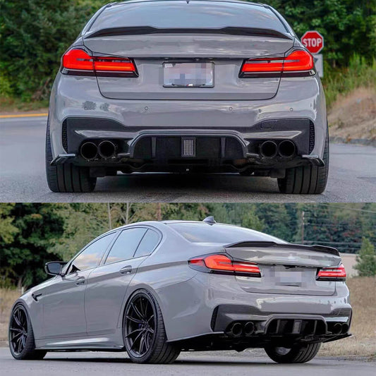 Rear Trunk Spoiler Dry Carbon Fiber V11 (SD) for BMW 5 Series G30/31 2017-2023 - image 2