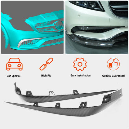 Covers on the front bumper (for CLS63 AMG SD 2015-2018, Carbon) for Mercedes CLS C218 2011-2018 - image 2