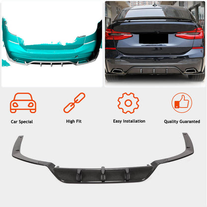 Rear Bumper Diffuser Carbon Fiber (2017-2020, M-Sport) for BMW 6 series G32 2017- - image 2