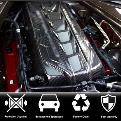 Engine cover (2019-2022, Carbon) for Chevrolet Corvette C8 2019- - image 2