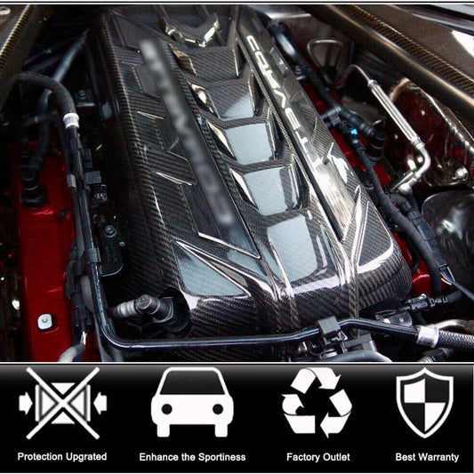 Engine cover (2019-2022, Carbon) for Chevrolet Corvette C8 2019- - image 2