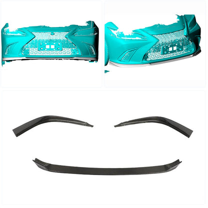 Front Bumper Lip Spoiler (for Base/F-Sport 2018-2020, Carbon) for Lexus ES 2018- - image 2