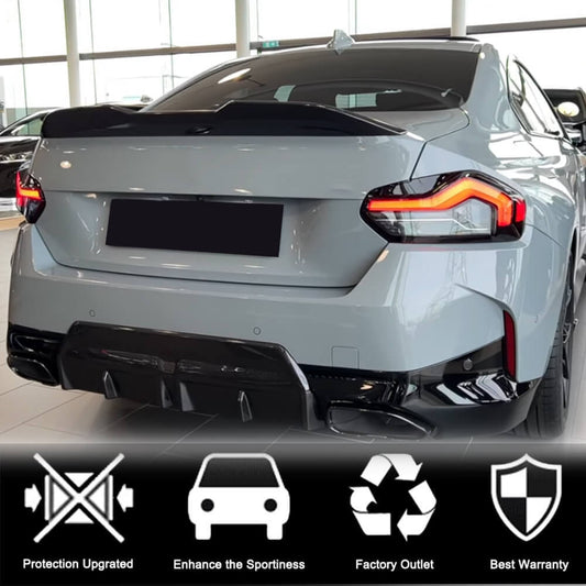 Rear Trunk Spoiler Carbon Fiber V4 for BMW 2 Series G42 2021- - image 2