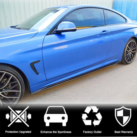 Side Skirts Carbon Fiber V2 (for M-Sport) for BMW 4 series F-32 2012-2020 - image 2