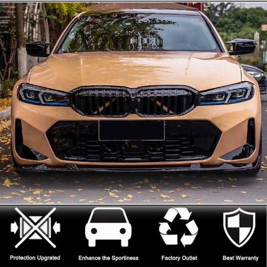 Front Bumper Lip Carbon Fiber V2 (2022+ M-Sport) for BMW 3 series G20/21 2018- - image 2