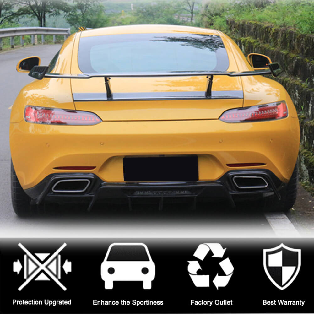 Rear bumper diffuser (for 2015-2017, Carbon) for Mercedes-AMG GT C190/R190 - image 2