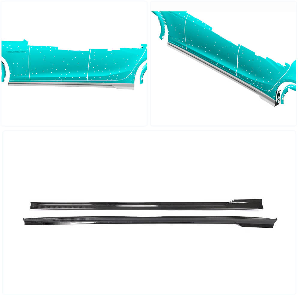 Side Skirts V2 (for Base/S/S Q4/Diesel/250 Diesel, Carbon) for Maserati Ghibli 2013-2023 - image 2