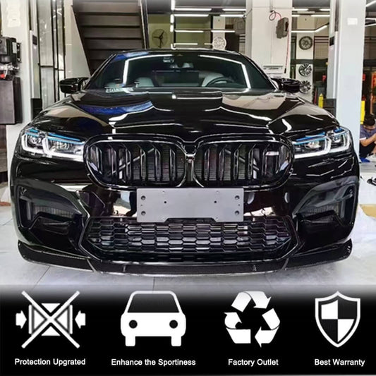 Front Bumper Lip V6 for M5 F90 2020-2024 Carbon for BMW 5 Series G30/G31 2017-2023 - image 2