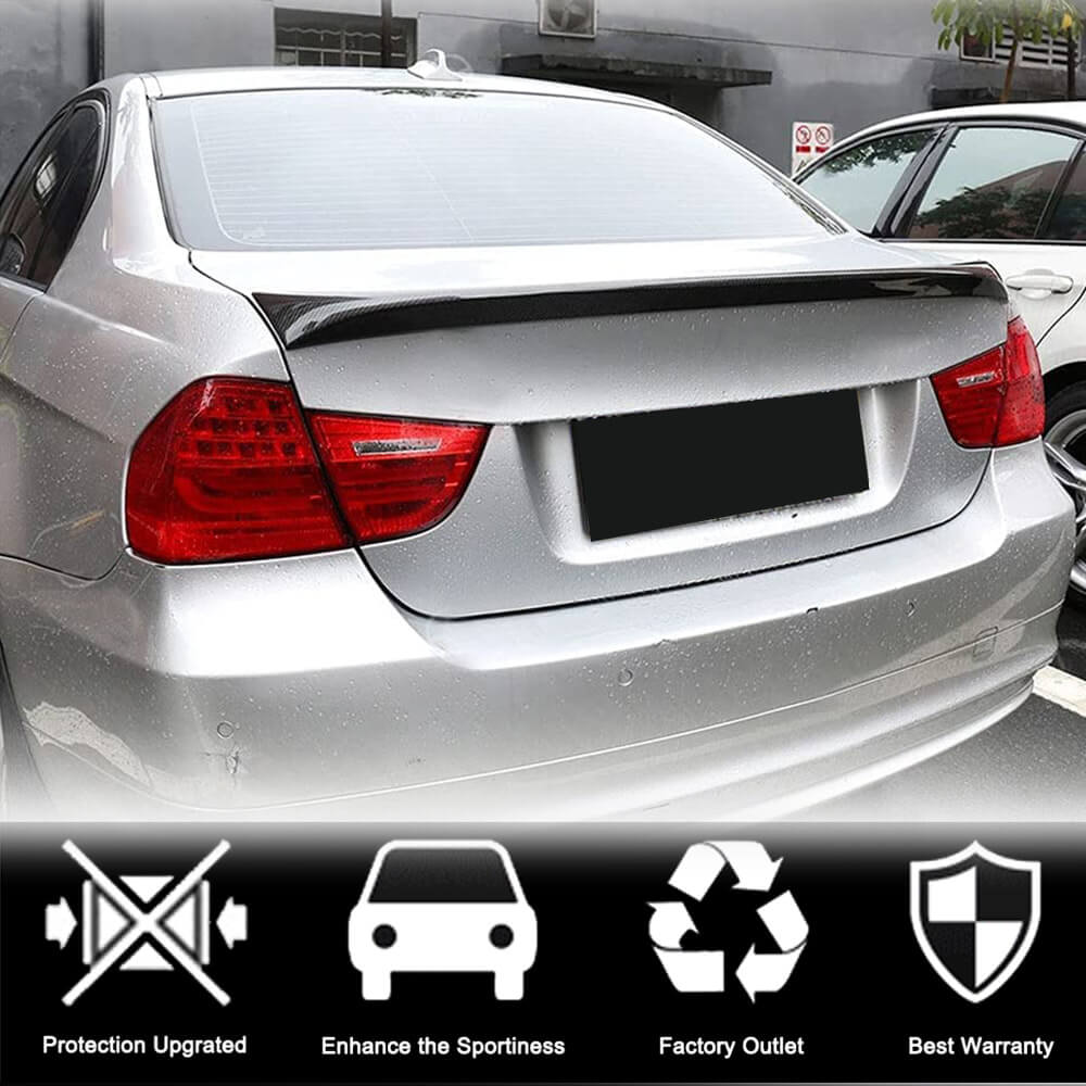 Rear Trunk Spoiler Carbon Fiber V2 (SD) for BMW 3 series E-90/91/92/93 2005-2011 - image 2