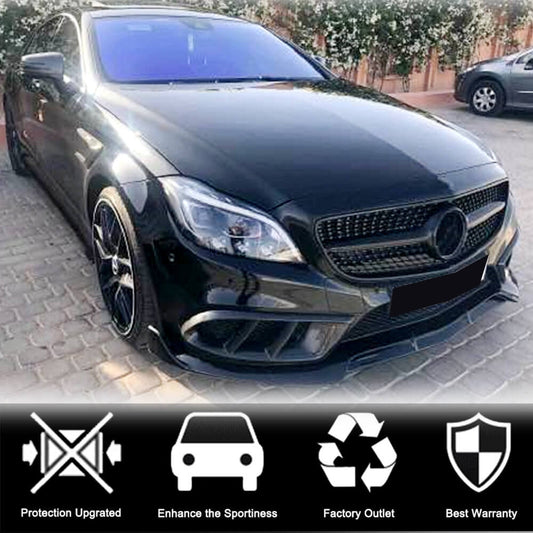 Covers on the front bumper (for AMG-Line SD 2015-2018, Carbon) for Mercedes CLS C218 2011-2018 - image 2