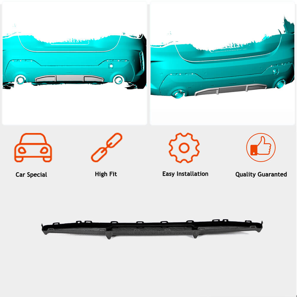 Rear Bumper Diffuser V1 (for G22/G23 M-Sport, Carbon) for BMW 4 Series G22/23/26 2020- - image 2