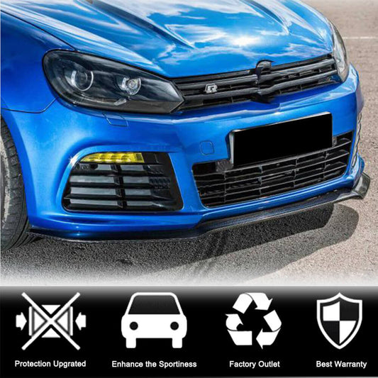 Lip V1 front bumper cover (for R HB 2010-2013, Carbon) for Volkswagen Golf 6 - image 2