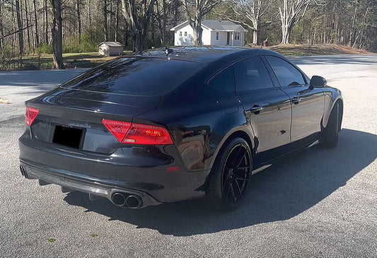 Rear Bumper Diffuser V2 (for S-Line, 2010-2014, Carbon) for Audi A7 2010-2018 - image 2