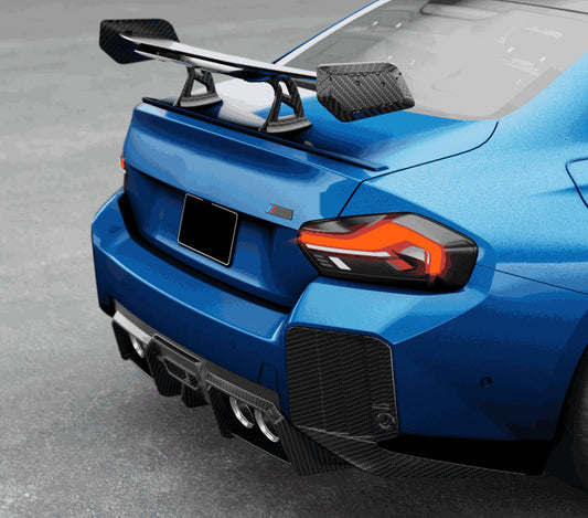 Rear Trunk Spoiler Dry Carbon Fiber V6 for BMW 2 Series G42 2021- - image 2