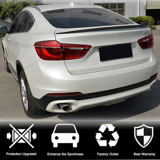 Rear Trunk Spoiler Carbon Fiber V1 for BMW X6 F-16 2014-2019 - image 2