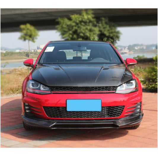 Front Bumper Lip V1 (for GTI HB 2012-2017, Carbon) for Volkswagen Golf 7/E-Golf 2012-2020 - image 2