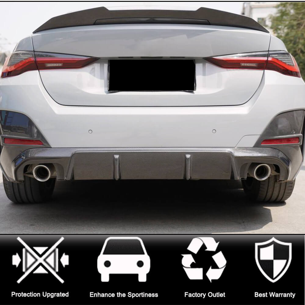 Rear Diffuser V1 for G26 M-Sport, Carbon for BMW 4 Series G22/23/26 2020- - image 2