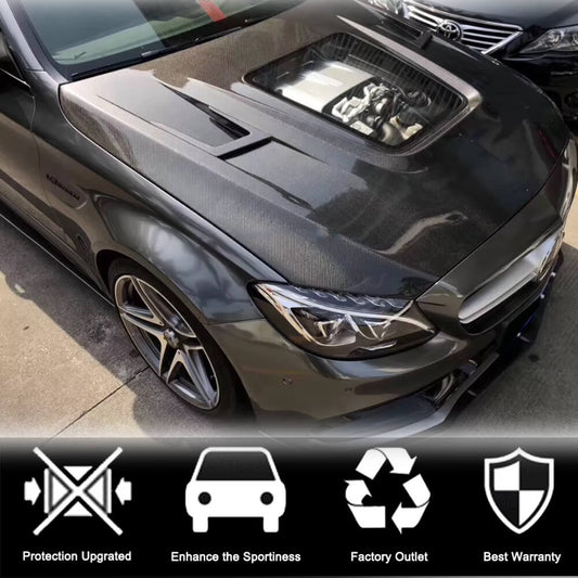 Hood V2 (Carbon) for Mercedes C-сlass W205 2014-2021 - image 2