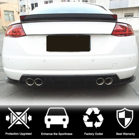 Rear Bumper Diffuser (for Base, 2014-2019, Carbon) for Audi ТТ 2014-2023 - image 2