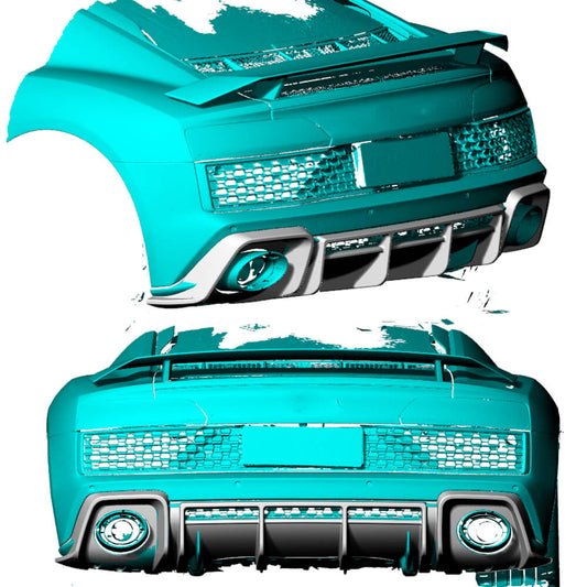 Rear Diffuser V2 (for Spyder 2020+, Carbon) for Audi R8 2015- - image 2